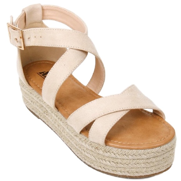 Shoes - Hannah Espadrille Flatform Platform Sandals 8